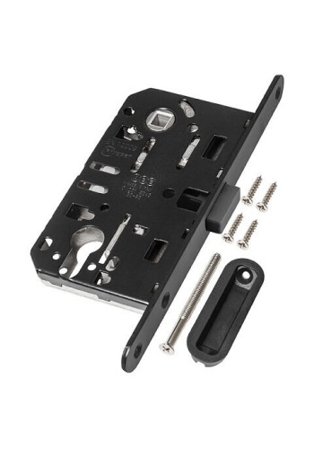 Защёлка магнитная под ключевой цилиндр AGB MEDIANA POLARIS с ответной планкой (черный матовый) В061035093+В014020593 Защёлка магнитная под ключевой цилиндр AGB MEDIANA POLARIS с ответной планкой (черный матовый) В061035093+В014020593