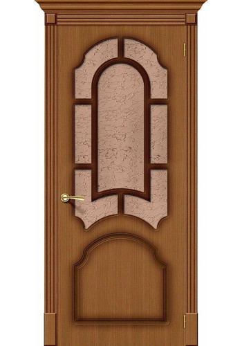 Межкомнатная дверь Соната, со стеклом, цвет Орех Межкомнатная дверь Соната, со стеклом, цвет Орех