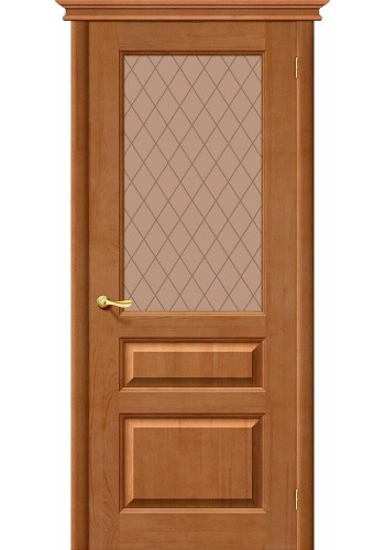 Межкомнатная дверь М5, со стеклом, цвет Светлый Лак Межкомнатная дверь М5, со стеклом, цвет Светлый Лак