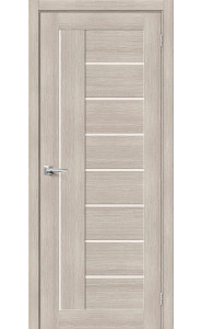 Межкомнатная дверь Браво-29, со стеклом, цвет Cappuccino Melinga