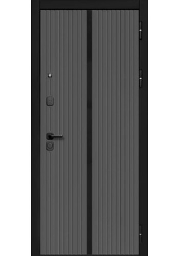 Дверь входная Формен Ф9 Графит,черная лакобель-Белый Дверь входная Формен Ф9 Графит,черная лакобель-Белый